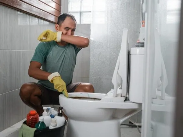 cattivo odore proveniente dal wc di un bagno