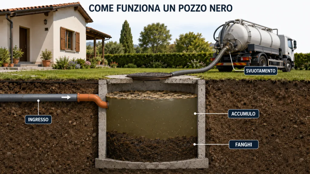 come funziona un pozzo nero