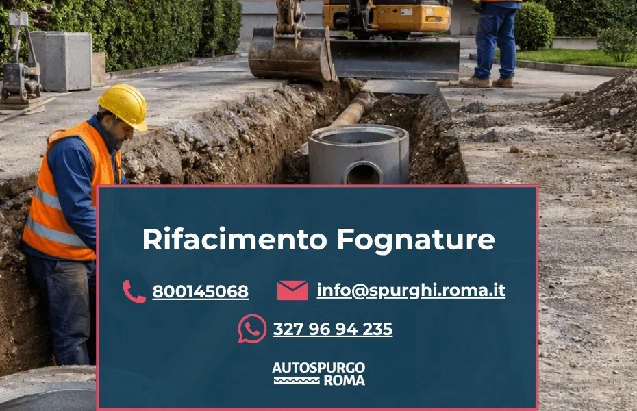 servizio rifacimento fognature roma
