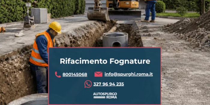 servizio rifacimento fognature roma
