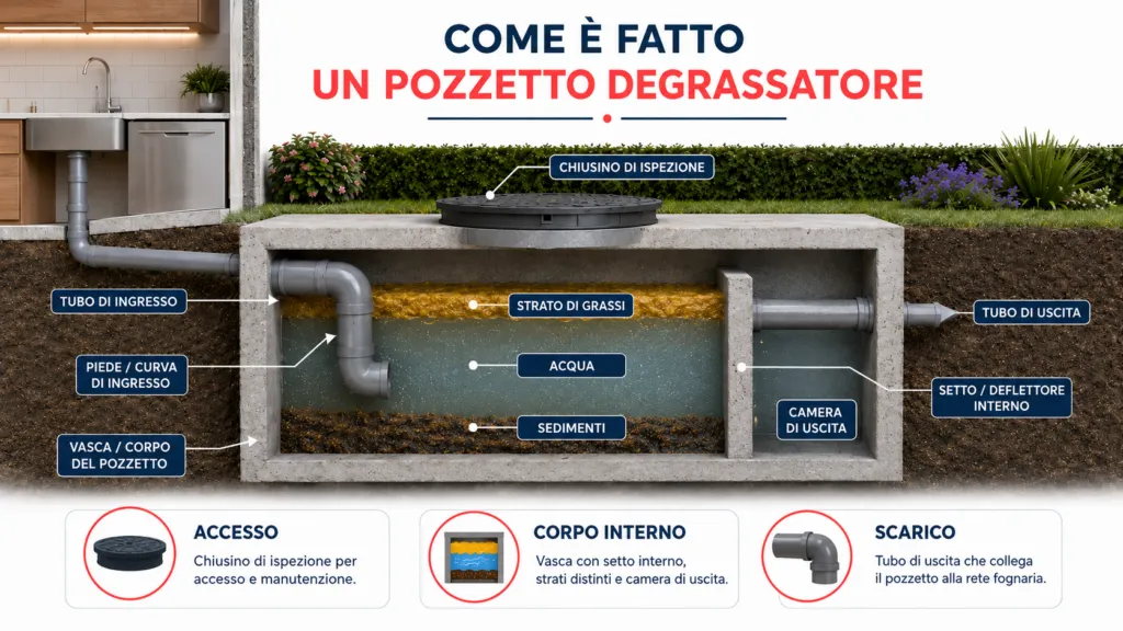 pozzetto degrassatore come è fatto