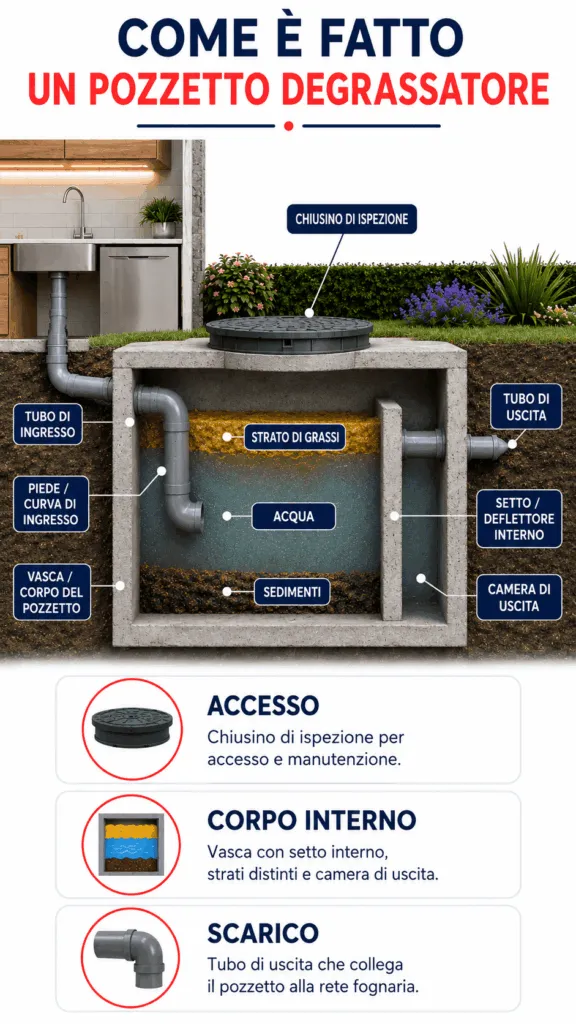 pozzetto sgrassatore come è fatto