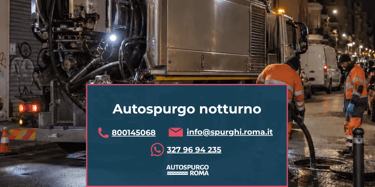 servizio autospurgo notturno a roma