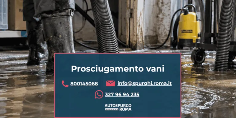 servizio di prosciugamento vani allagati