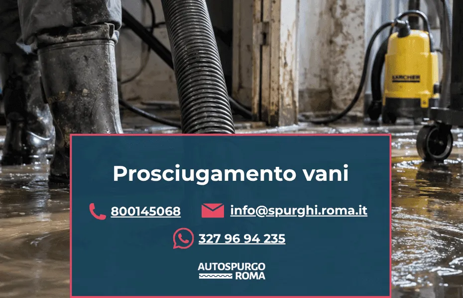 servizio di prosciugamento vani allagati