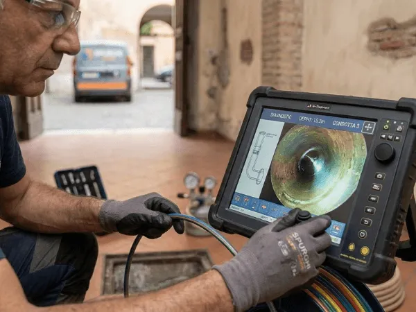 Videoispezione fognature e colonne di scarico