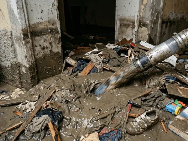 Rimozione detriti e fango post alluvione