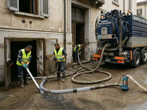 Aspirazione e prosciugamento locali allagati