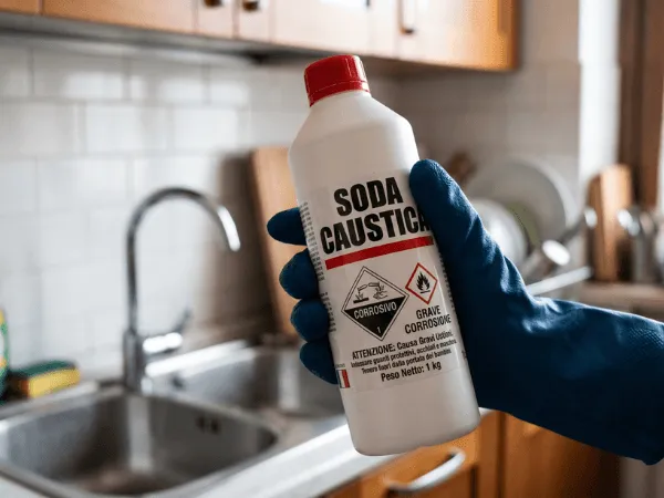 Pericoli soda caustica